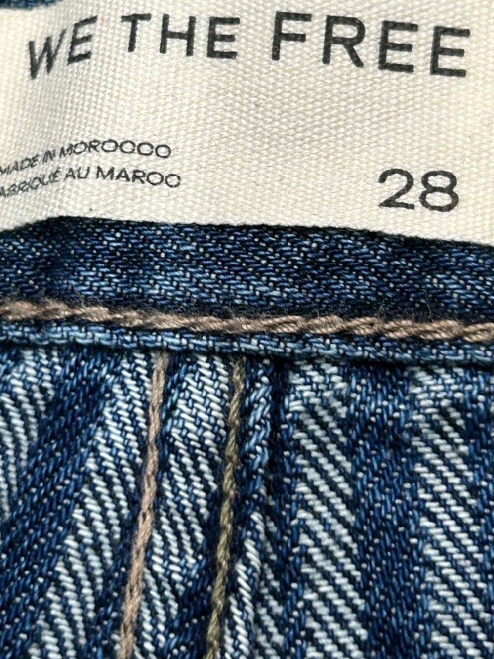 NWT Free People We the Free Farm to Peach Patchwork Jeans Size 28 NEW with Tag - Picture 8 of 13